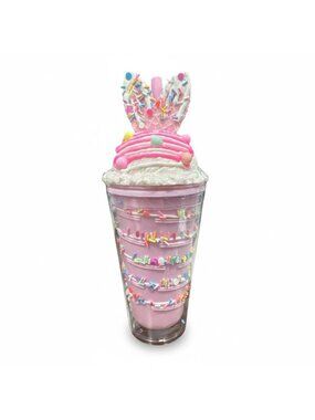 Hot Focus Ice Cream Hydration Cup With Glow-In-The-Dark Tattoos - Pink Sprinkles